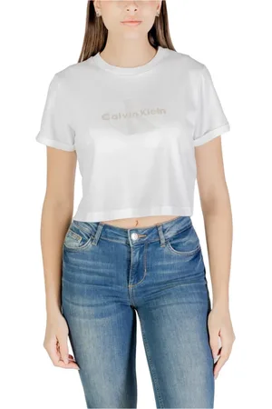 Calvin Klein Top, Dame, Hvid, S, Bomuld, Hvid Bomuldstop til Kvinder