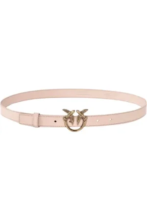 Pinko Tilbehør, Dame, Lyserød, M, Læder, Love Berry H2 Bælte i glat læder
