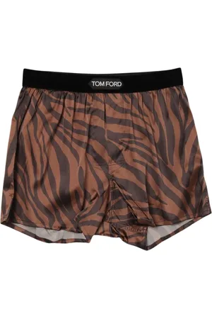 Tom Ford Undertøj, Herre, Brun, XL, Luksus Zebra Print Boxer Shorts