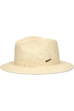 Borsalino Tilbehør, Herre, , 60 CM, Straw Hæklet Hat med Metal Logo