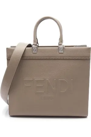 Fendi Pre-owned, Dame, Brun, ONE SIZE, Uld, Pre-owned Laeder totes