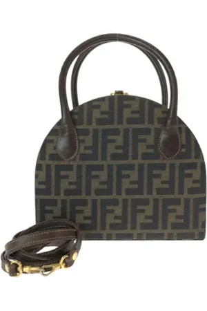 Fendi Pre-owned, Dame, Brun, ONE SIZE, Uld, Pre-owned Canvas fendi-tasker