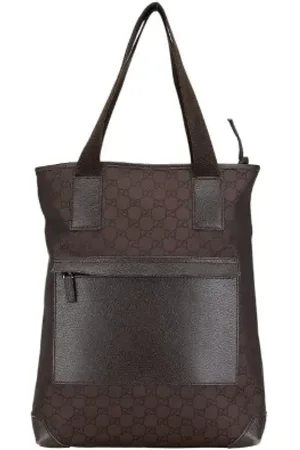 Gucci Pre-owned, Herre, Brun, ONE SIZE, Læder, Pre-owned Canvas gucci-tasker