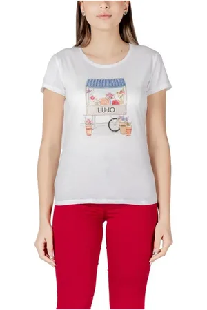 Liu Jo Top, Dame, Hvid, S, Bomuld, Alsindig Bomulds T-shirt til Kvinder