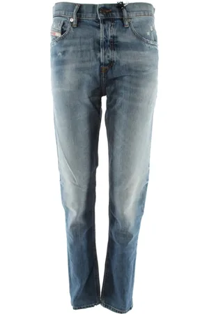 Diesel Jeans, Herre, Blå, W28 L32, Bomuld, Blå Tapered Jeans til Mænd