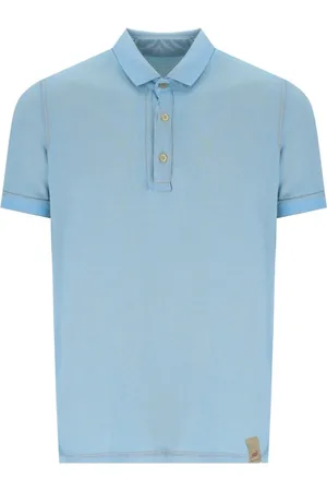 BOB der Bär Top, Herre, Blå, L, Bomuld, Reversible Polo Shirt Lyseblå Grå