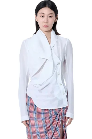 Vivienne Westwood Bluser & Skjorter, Dame, Hvid, XS, Bomuld, Bomuldssilkeblanding Skjorte med knapper
