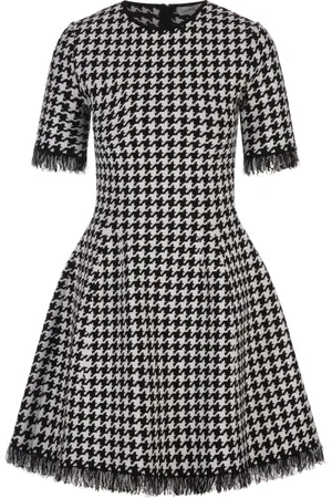 Alexander McQueen Kjole, Dame, Sort, L, Polyester, Sort Strik Kjole