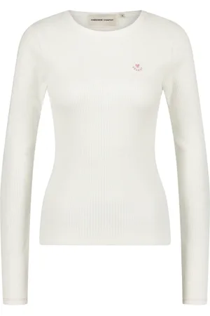 Fabienne Chapot Top, Dame, Hvid, 2XL, Tyl, Tanja Long Sleeve T-Shirt