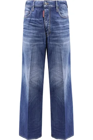 Dsquared2 Jeans, Herre, Blå, 2XL, Bomuld, Blå Jeans Broderet Logo Produceret i Italien