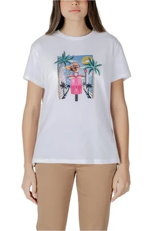 Liu Jo Top, Dame, Hvid, XS, Bomuld, Hvid Bomuld T-shirt til Kvinder