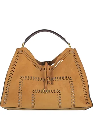 Gianni chiarini Taske, Dame, Brun, ONE SIZE, Uld, Skindtaske med perforerede detaljer