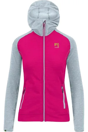 Karpos Sport, Dame, Lyserød, XS, Uld, Full Zip Hoodie i Innuedo/Skywriting