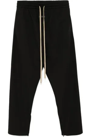 FEAR OF GOD Bukser, Herre, Sort, L, Sort Elastisk Snøret Bukser