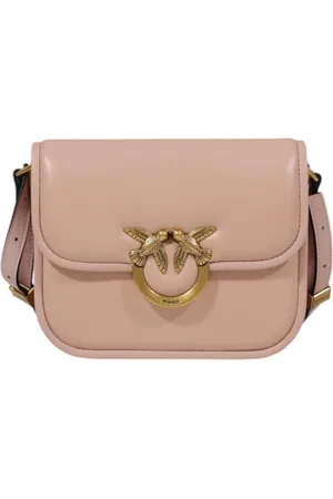 Pinko Taske, Dame, Lyserød, ONE SIZE, Bomuld, Elegant Love Box Taske til Kvinder