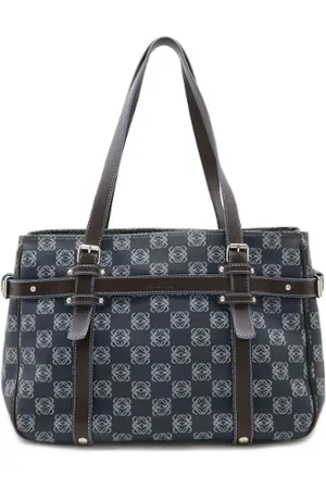Loewe Pre-owned, Dame, Blå, ONE SIZE, Uld, Pre-owned Plast totes