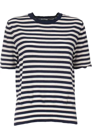 Aspesi Top, Dame, Flerfarvet, XS, Bomuld, Stribet bomuldst-shirt