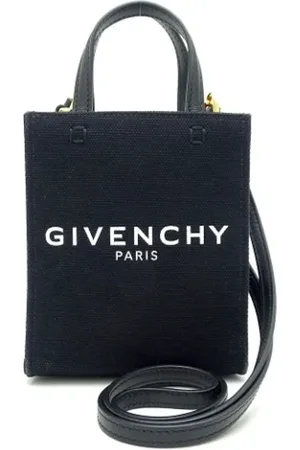 Givenchy Pre-owned, Dame, Sort, ONE SIZE, Uld, Pre-owned Canvas crossbody-tasker