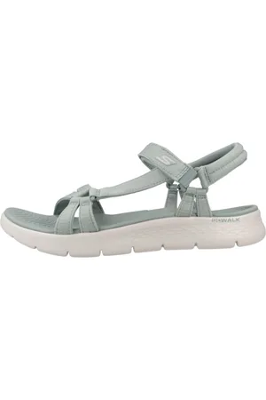 Skechers Sko, Dame, Grøn, 41 EU, Flex Sandaler til Aktiv Livsstil