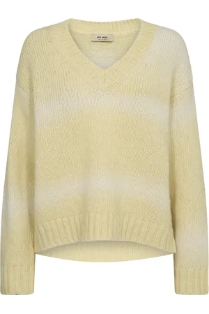 Mos Mosh Strik, Dame, , S, Bomuld, Gradient Strik Sweater French Vanilla