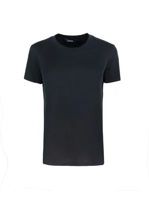 Max Mara Top, Dame, Sort, M, Bomuld, Sort T-shirt Normal pasform Kortærmet
