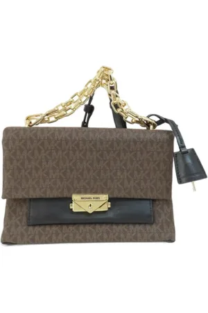 Michael Kors Pre-owned, Dame, Brun, ONE SIZE, Tyl, Pre-owned Plast hndtasker