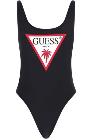 Guess Badetøj, Dame, Sort, S, Sort badedragt med ét stykke