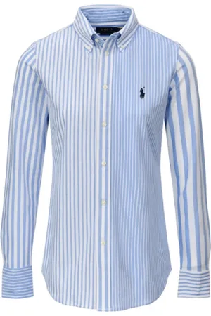 Ralph Lauren Bluser & Skjorter, Dame, Blå, M, Uld, Stilfulde Toppe til Kvinder