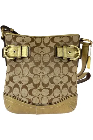 Coach Pre-owned, Dame, , ONE SIZE, Uld, Pre-owned Canvas skuldertasker