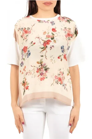 Max Mara Top, Dame, Flerfarvet, S, Afslappet T-shirt til en
