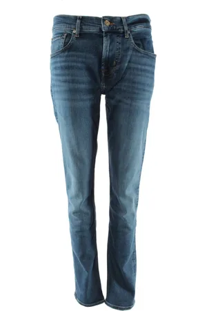 7 for all Mankind Jeans, Herre, Blå, W31, Bomuld, Blå Slimmy Tapered Jeans