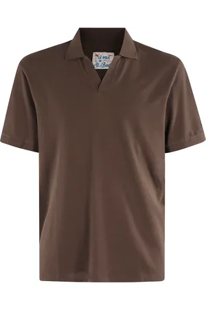 MC2 SAINT BARTH Top, Herre, Brun, XL, Bomuld, Brun Piquet Polo Skjorte
