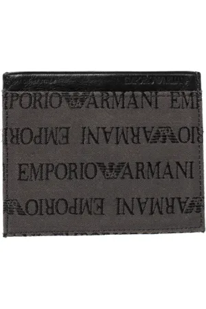 Emporio Armani Pre-owned, Dame, Grå, ONE SIZE, Tyl, Pre-owned Laeder punge