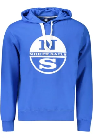 North Sails Sweathshirts & Hoodies, Herre, Blå, XL, Bomuld, Blå Bomuldshættetrøje til Mænd