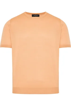 Gran Sasso Top, Herre, , 3XL, Silkestrikket T-shirt med 3 knapper
