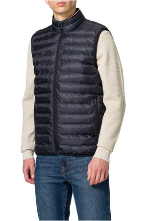Tommy Hilfiger Jakke, Herre, Blå, XL, Uld, Kerne Pakbar Cirkulær Vest