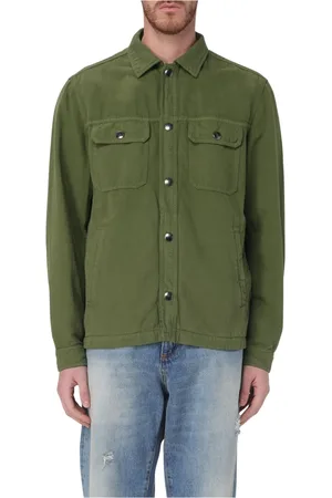Woolrich Skjorte, Herre, Grøn, M, Uld, Stilfuld Hemp Overshirt til Mænd