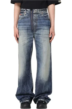 MARTINE ROSE Jeans, Herre, Blå, L, Denim, Klassiske Denim Straight-Leg Jeans