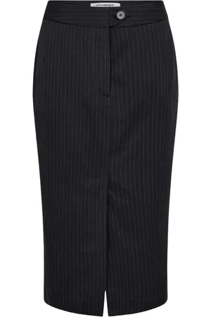 Co`Couture Nederdel, Dame, Sort, M, Polyester, Klassisk Pencil Midi Nederdel
