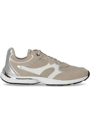 Michael Kors Sko, Dame, , 36 EU, Bomuld, Sand Sneaker med Sølv Detaljer