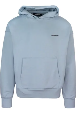 BARROW Sweathshirts & Hoodies, Herre, Blå, XS, Bomuld, Blå hættetrøje med unikt tryk
