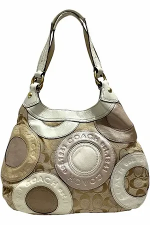 Coach Pre-owned, Dame, , ONE SIZE, Uld, Pre-owned Canvas skuldertasker