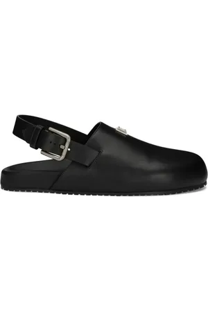 Dolce & Gabbana Sko, Herre, Sort, 40 EU, Læder, Sorte flade sko med ankelrem