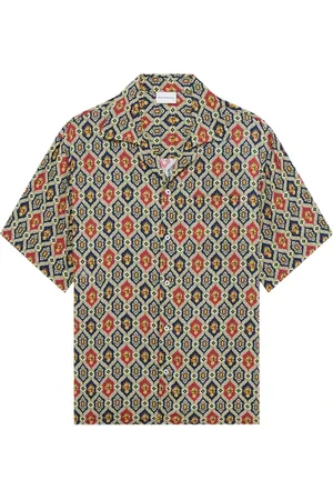 Drôle de Monsieur Skjorte, Herre, Flerfarvet, L, Blå Ornament Skjorte