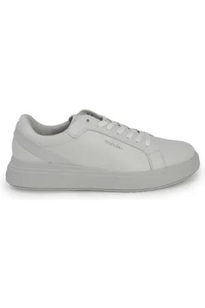 Calvin Klein Sko, Herre, Grå, 42 EU, Læder, Grå Læder Sneaker