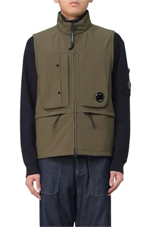 C.P. Company Jakke, Herre, Grøn, M, Uld, Sort Soft Shell Goggle Vest