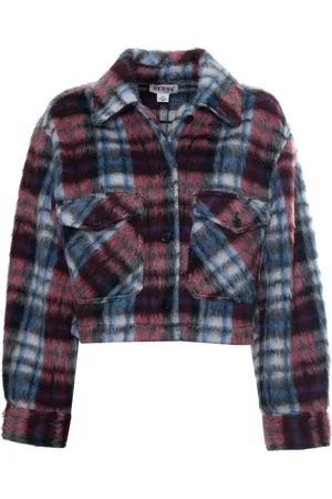 Guess Jakke, Dame, Flerfarvet, L, Polyester, Multifarvet Casual Jakke med iøjnefaldende mønster
