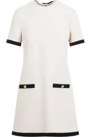 Prada Kjole, Dame, Hvid, XS, Elegant Hvid Kjole
