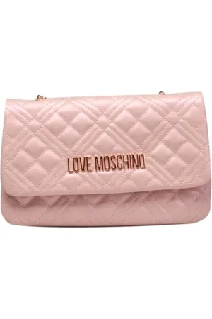 Moschino Taske, Dame, Lyserød, ONE SIZE, Uld, Skuldertaske med magnetisk lukning