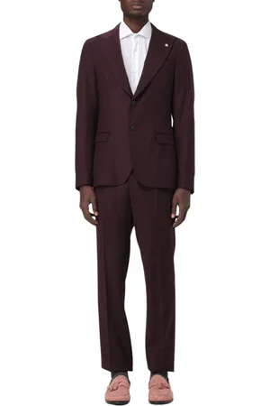 Manuel Ritz Jakkesæt, Herre, Rød, M, Burgundy Two-Piece Suit